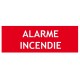 Panneau "Alarme incendie " 200 x 70 mm 