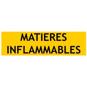 Panneau PVC MATIERES INFLAMMABLES 